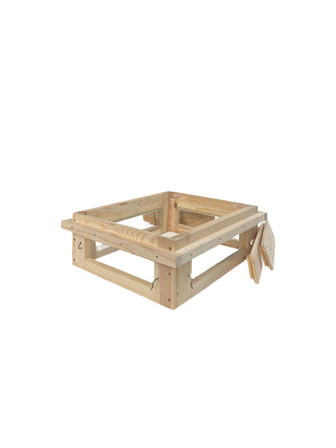 1047 HAUSSE DADANT BLATT POUR 10 CADRES 50x43x17cm. VITREE D’OBSERVATOIRE.