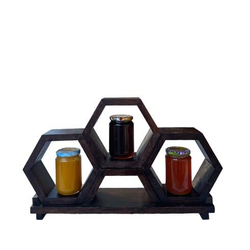 1063A Honeycomb ,decorative shelf made of wood
