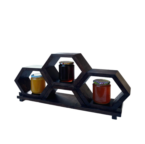 1063A Honeycomb ,decorative shelf made of wood